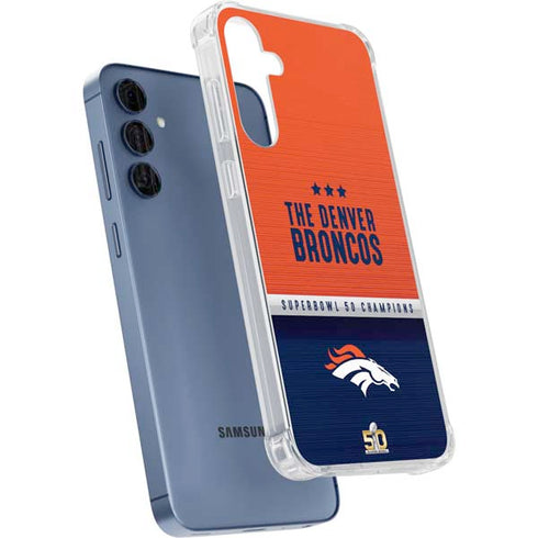 NFL Denver Broncos Super Bowl 50 Champions Galaxy A35 5G Clear Case